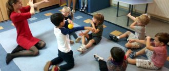 Group lesson with preschool children