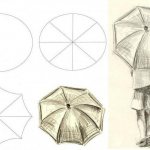 как нарисовать зонтик поэтапно