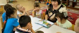 teacher reading to children